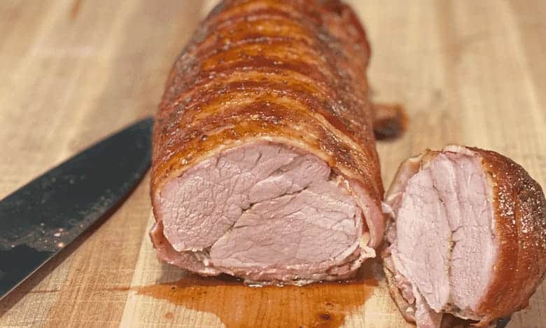 Traeger bacon outlet wrapped pork tenderloin