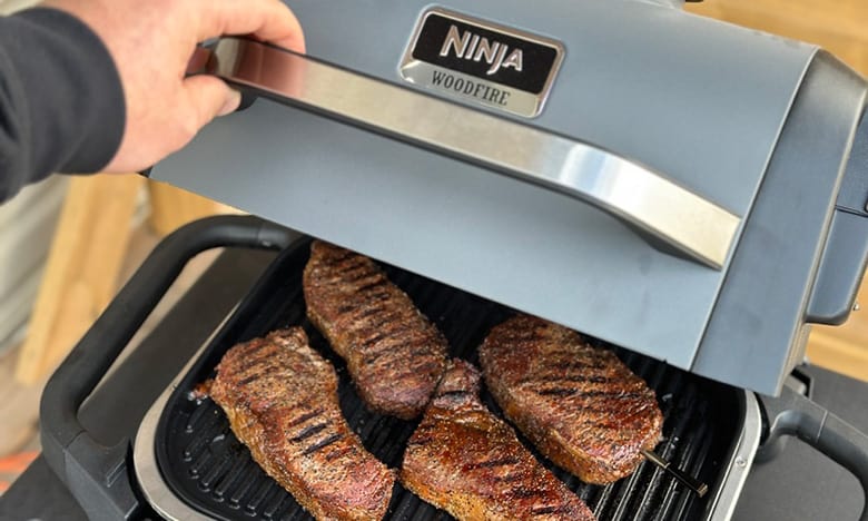  Steak On Ninja Woodfire Grill