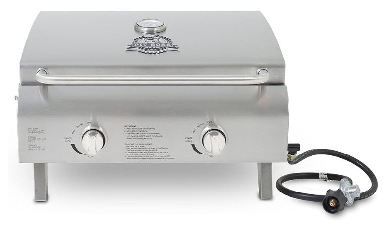 Pit Boss Grills Two-Burner Grill - Portable Stainless Steel Grill