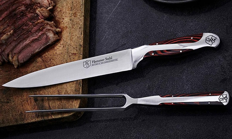 Hammer Stahl Carving Knife And Fork Set