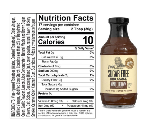 G Hughes Sugar-Free Maple Brown Sugar BBQ Sauce – Sweet, Smoky & Guilt-Free