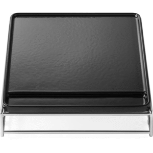 Porcelain-enameled Cast Iron Griddle with SS Rack for Small Sizzle Zone