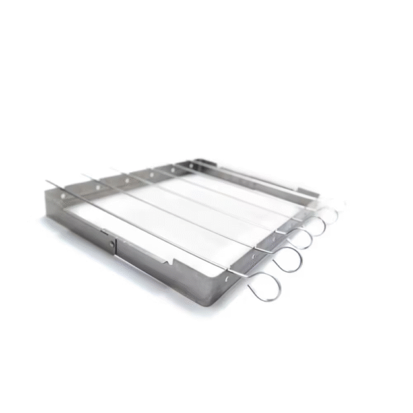 Stainless Steel Kebab Rack with 6 Skewers | Folding 13